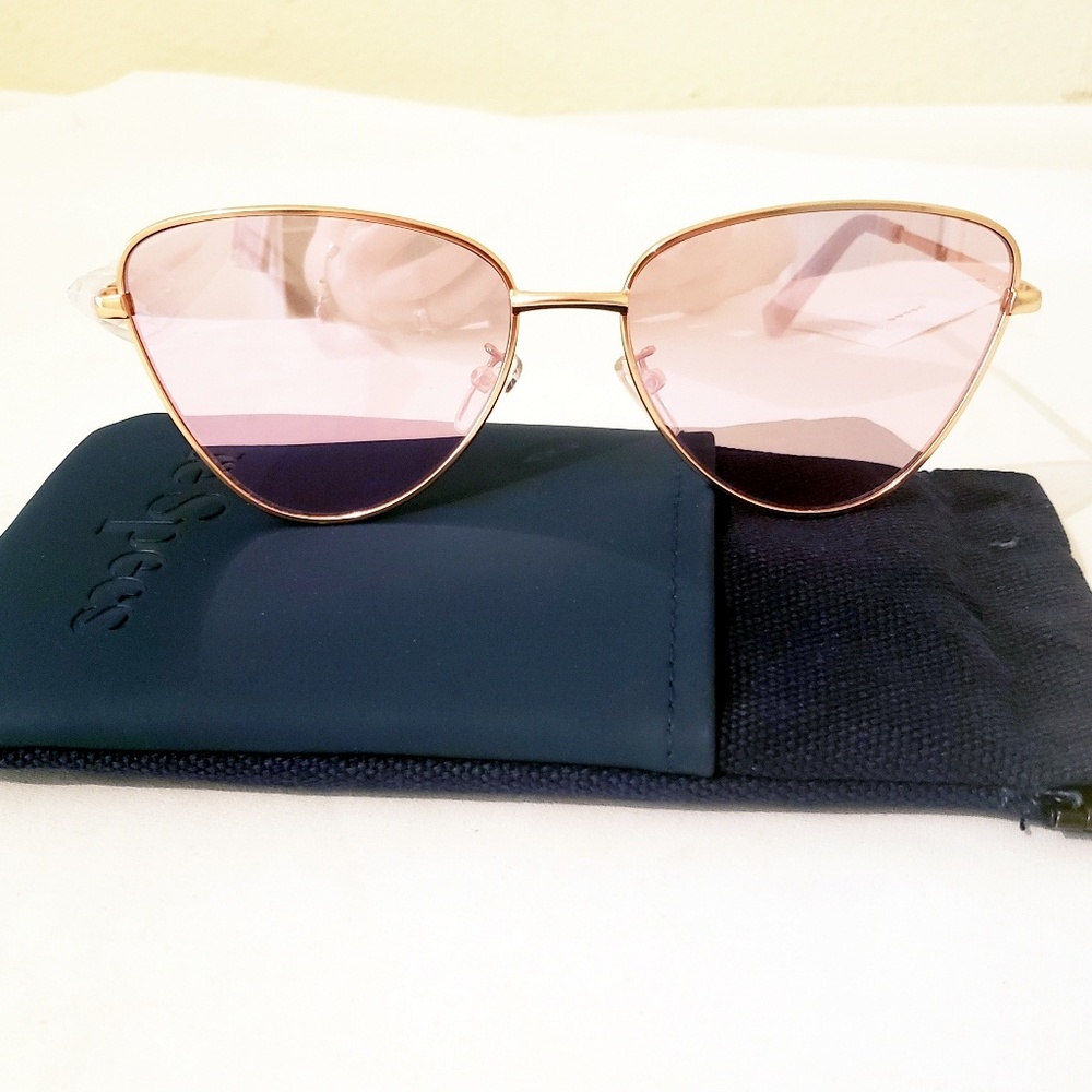Le Specs Echo 50mm Modified Cat Eye Sunglasses NIB